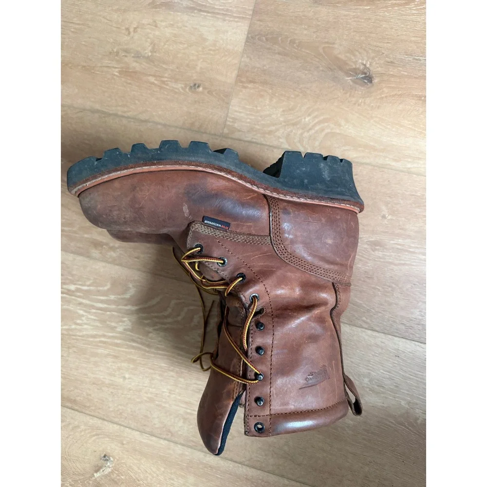 Red Wing 4420 Logger Boots Mens‎ 9.5 EE Brown Waterproof Steel Toe Vibram EH